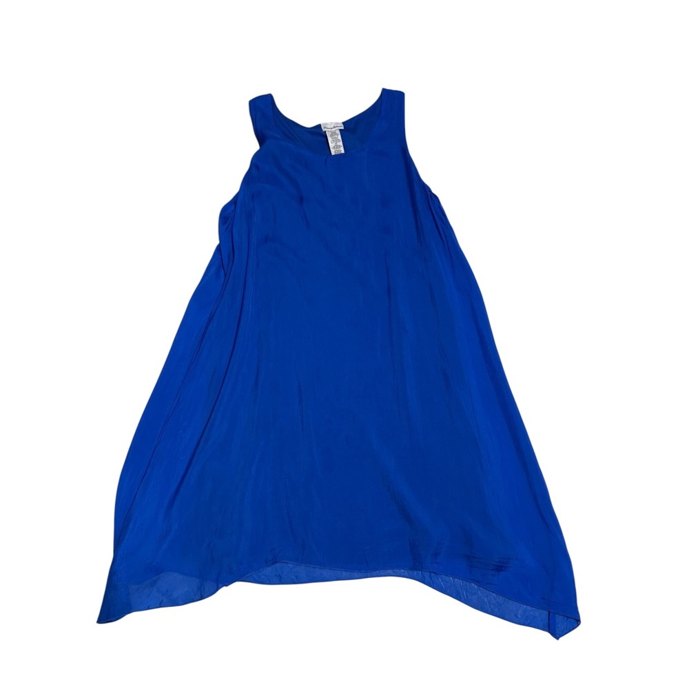 Tommy Bahama NWT Blue Sleeveless Dress M Flowy Asymmetrical Hem  Resort Vacation - Picture 2 of 7